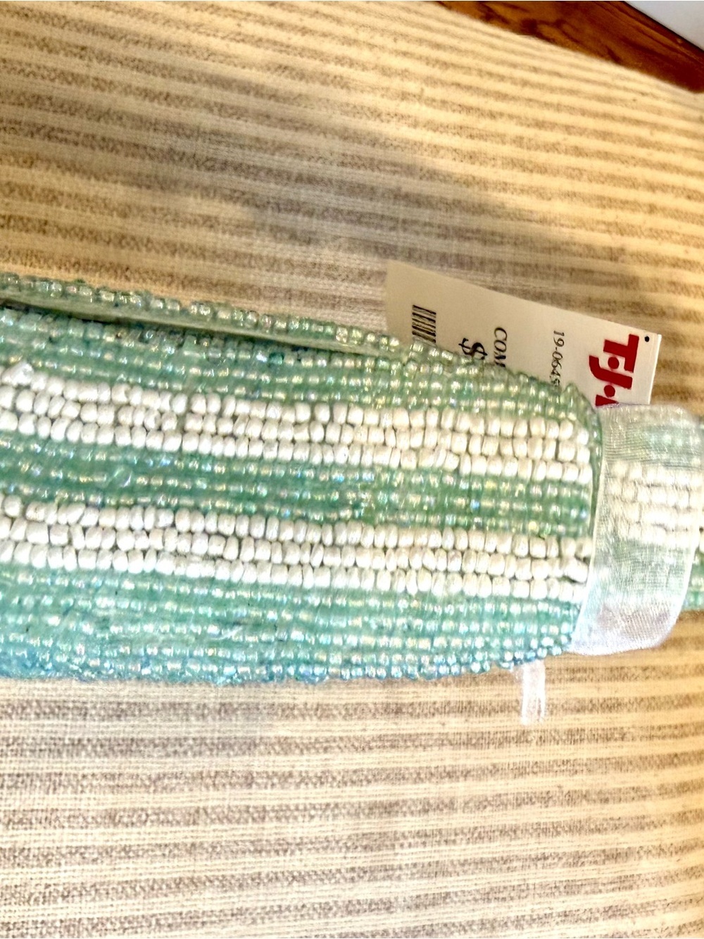 Made in India Light Blue Beaded Sailboat Shoulder Bag - Picture 6 of 8